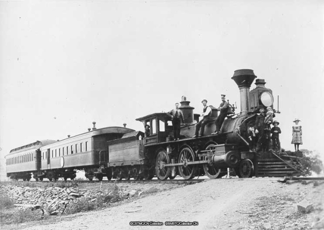 First Intercolonial train to Dalhousie, 1884